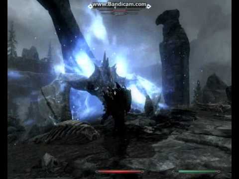skyrim killing dragon with fist (difficulty master)